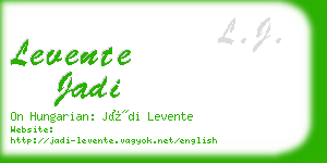 levente jadi business card